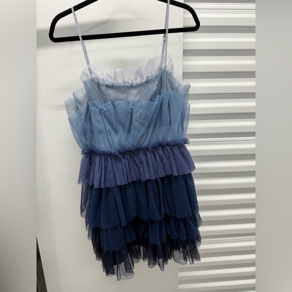 Layered Blue Tulle Dress